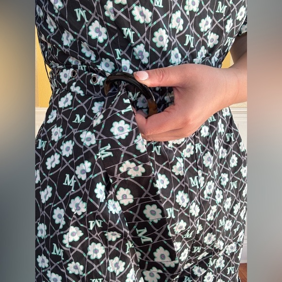 Black and White Patterned Jumpsuit - Picture 6 of 7